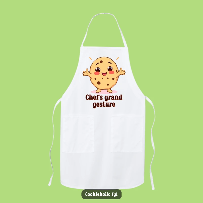 Funny Silly Cookie Pose Apron: Cook with Flair and Fun
