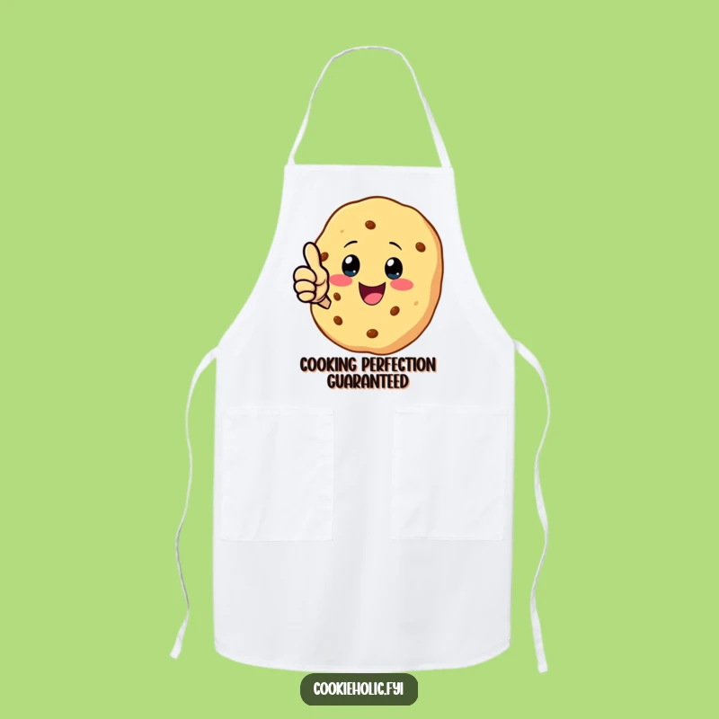Funny Kawaii Cookie Thumbs Up Apron: Kitchen Character Approval, Perfect Funny Gift