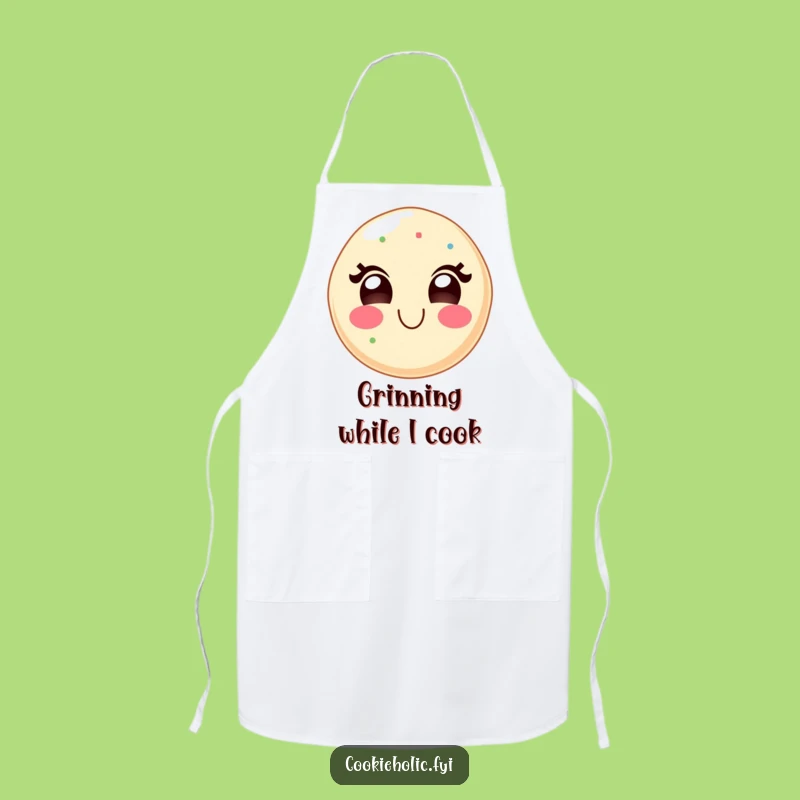 Funny Kawaii Grin Apron: Bake with Joy and Sweet Smiles
