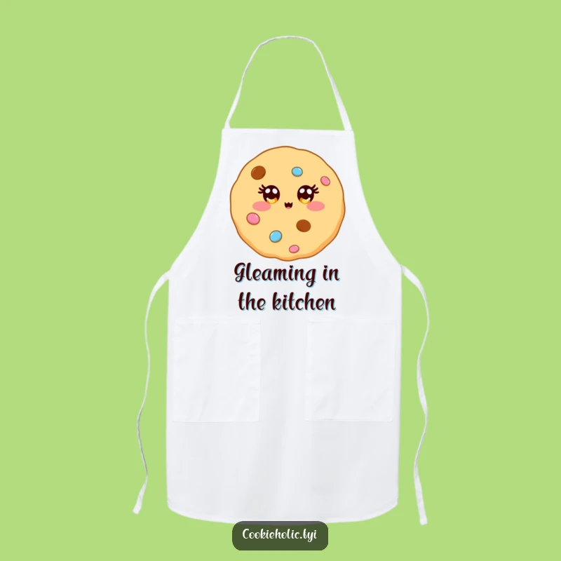 Funny Kawaii Cookie Sparkle Apron: Kitchen Dazzling Character Style, Perfect Funny Gift