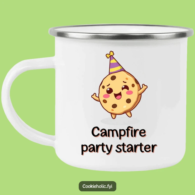 Funny Cookie Character Camping Mug - Adventure Party Gift