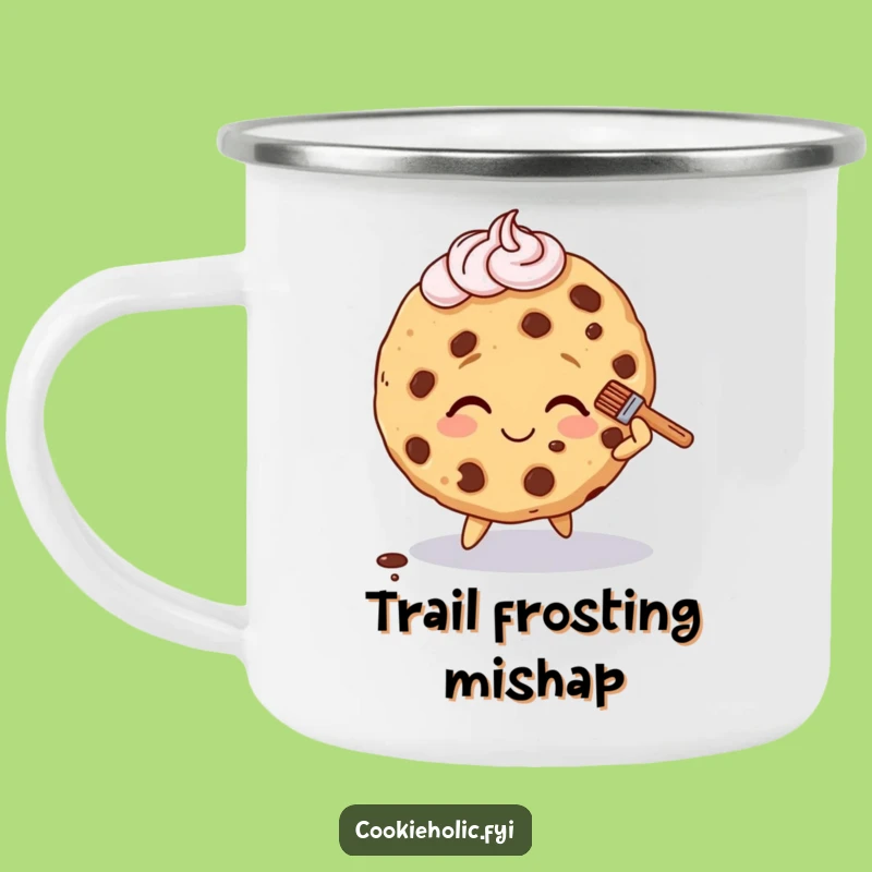 Funny Cookie Character Camping Mug - Adventure Gift for the Resilient