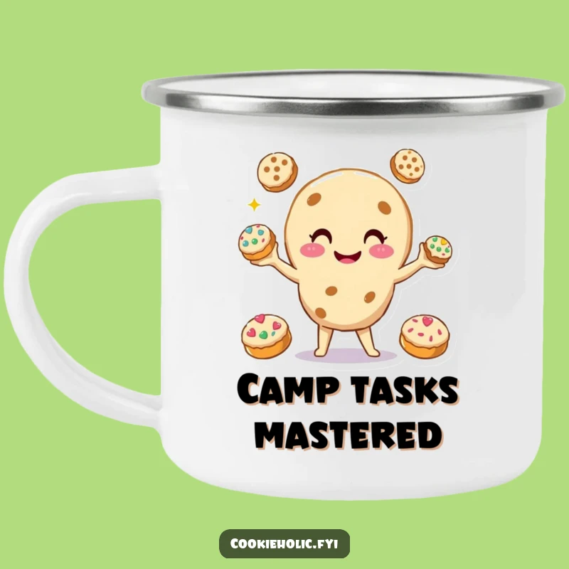 Funny Cookie Juggler Camping Mug: Adventure with Cookie Juggling, Rugged Funny Gift