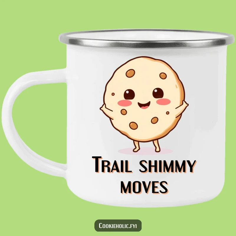 Funny Shimmy Cookie Camping Mug: Durable Cookie Dancing, Hilarious Outdoor Gift