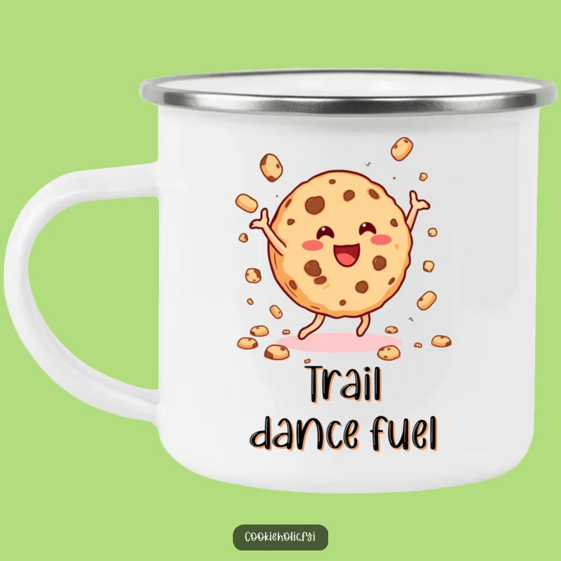 Funny Cookie Dance Camping Mug: Adventure with Joyful Crumbs, Ideal Gift