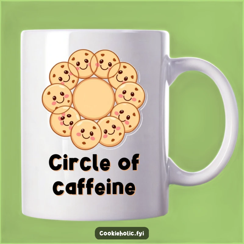 Funny Cookie Circle Mug: Joyful Friends Together, Perfect Fun Gift