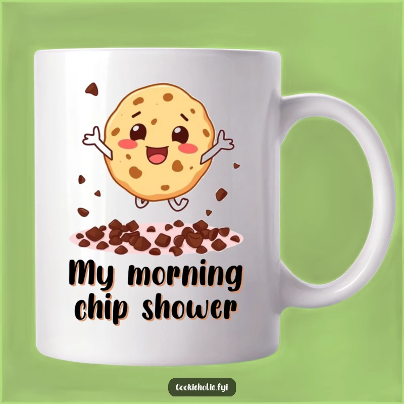 Funny Cookie Character Leaping Mug - Perfect Joyful Gift for Chip Lovers