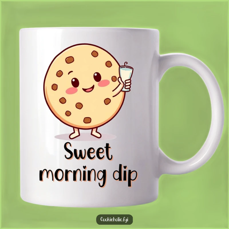 Funny Cookie Dancing Mug: Happy Character Design, Perfect Gift for Sweet Humor Lovers