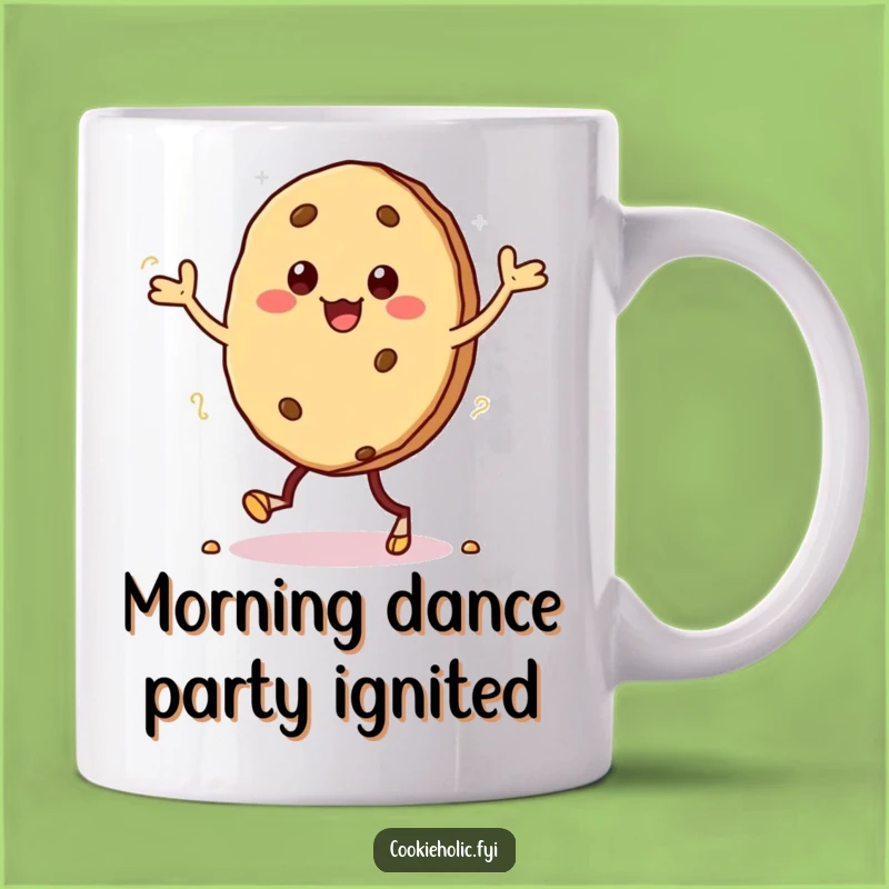Funny Kawaii Cookie Jig Mug: Silly Character Dance, Perfect Funny Gift