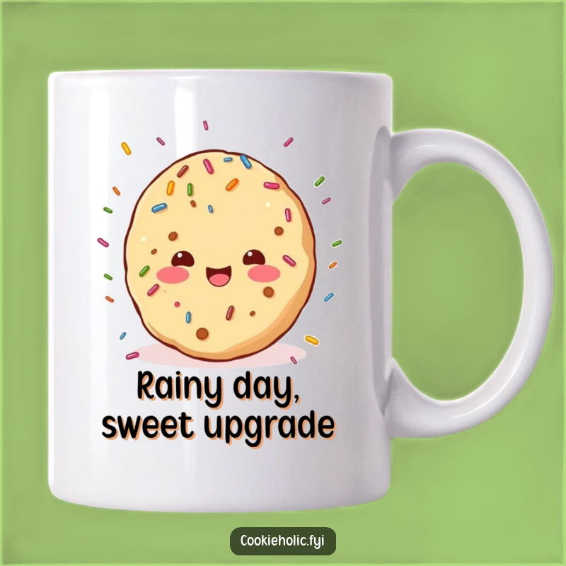 Funny Kawaii Cookie Sprinkles Mug: Joyful Character Design, Perfect Funny Gift