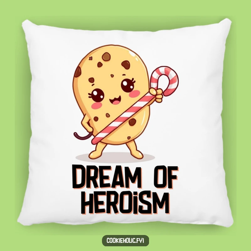 Funny Kawaii Cookie Hero Pillow: Cozy Valor, Soft Comfort Gift!
