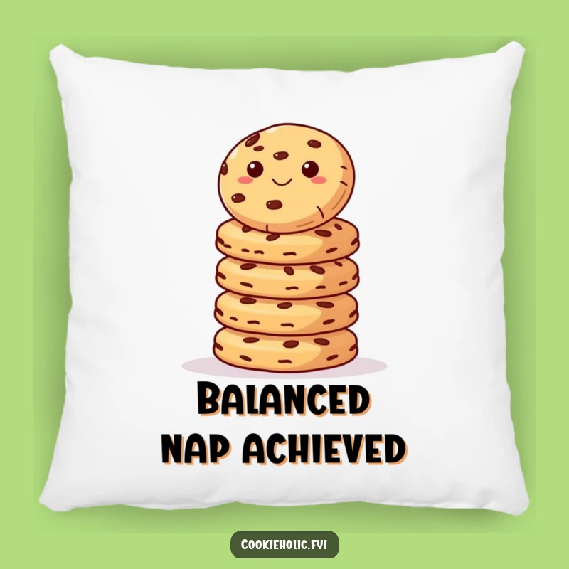 Funny Cookie Balancing Pillow: Cozy Up with Hilarious Dessert Art, Perfect Funny Accent Pillow