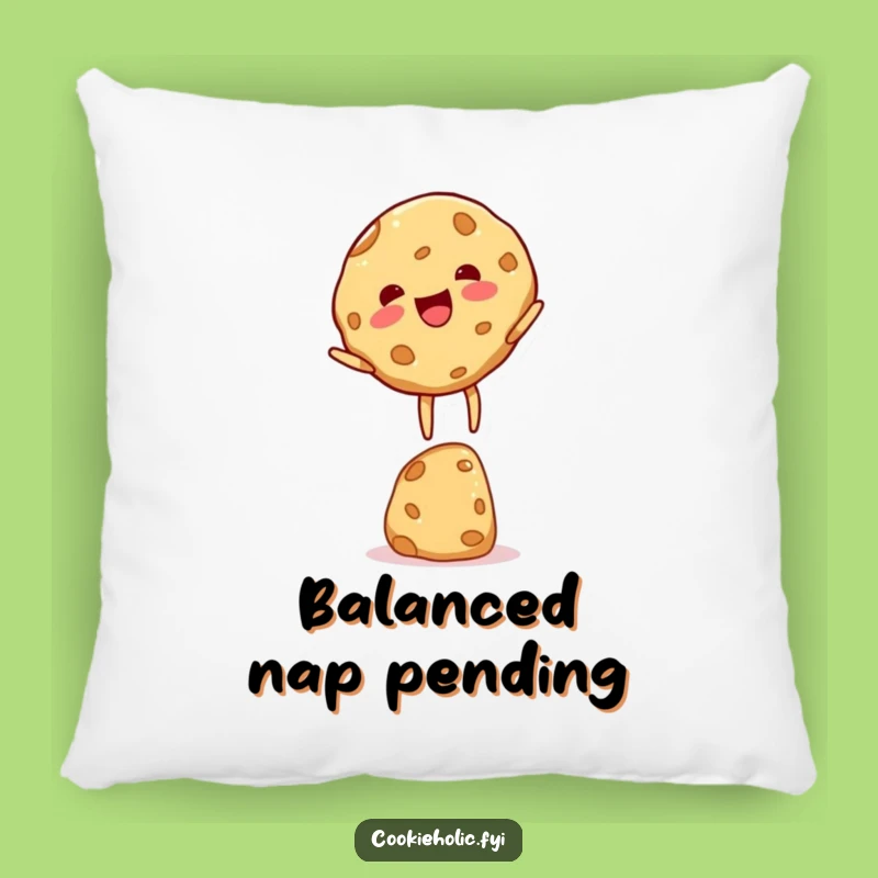 Funny Cookie Character Pillow: Delightful Balancing Act, Hilarious Gift for Cozy Comfort Lovers