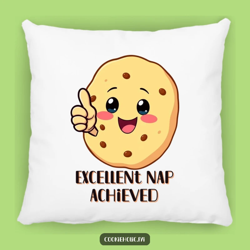 Funny Kawaii Cookie Thumbs Up Pillow: Cozy Character Companion, Sweet Funny Gift