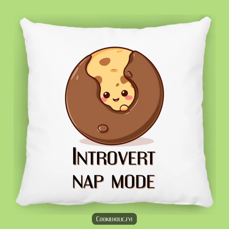Comfy Funny Shy Cookie Chip Pillow - Cozy Gift for Sweet Nooks