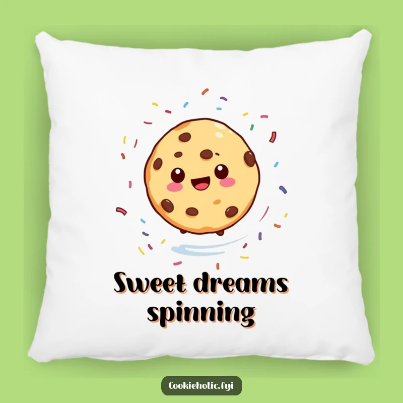 Funny Cookie Pillow: Sprinkly Spin, Cozy Dessert Comfort Gift