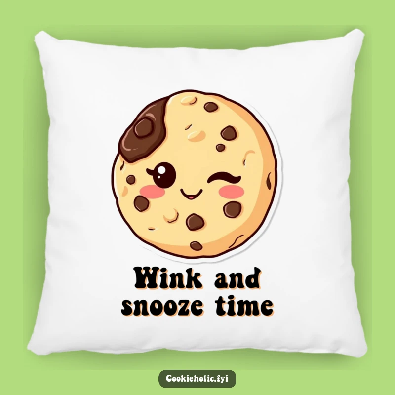 Funny Kawaii Cookie Wink Pillow: Cozy Comfort with a Cheeky Chocolate Touch