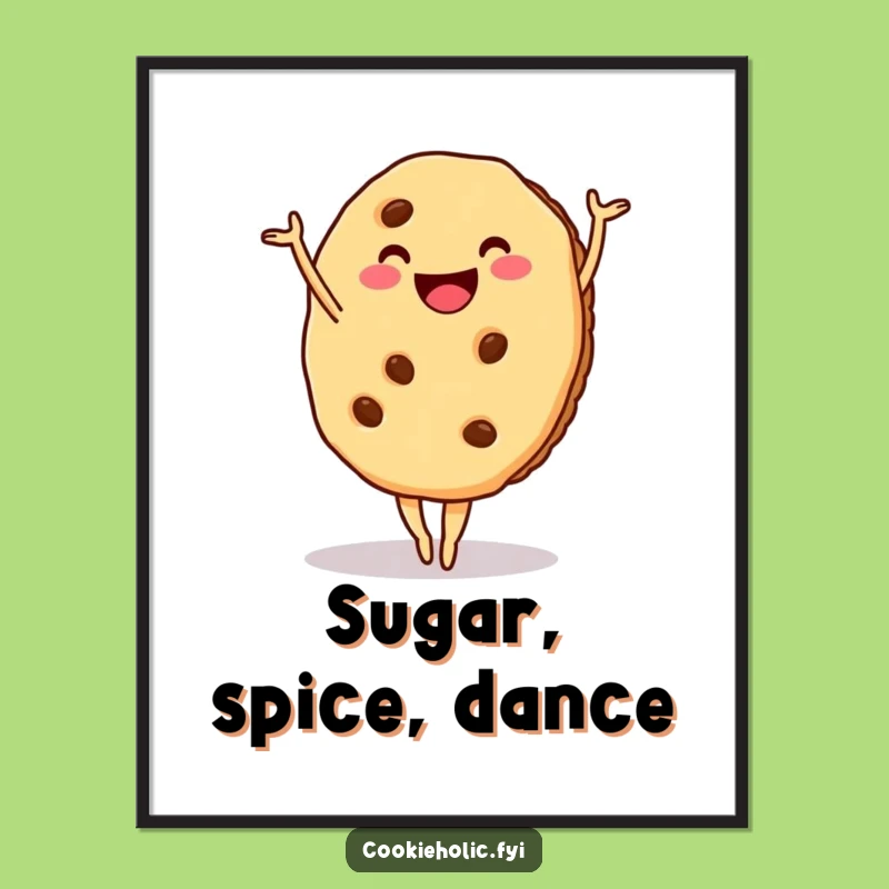Funny Cookie Ballet Digital Art - Printable Gift for Sweet Spaces
