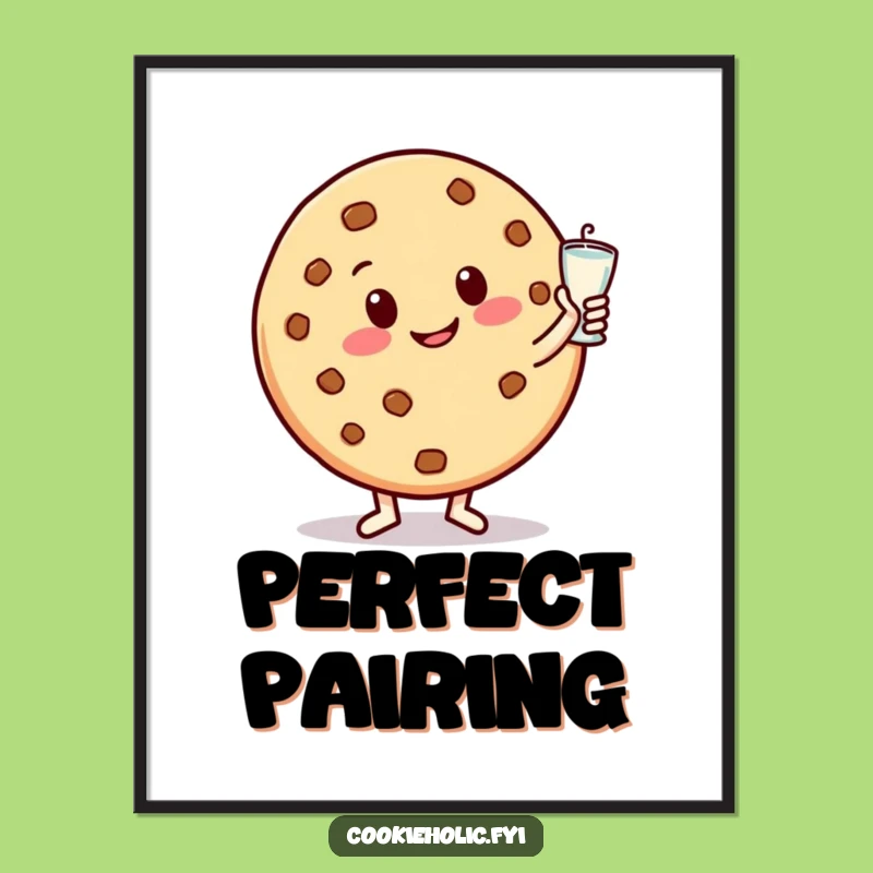 Funny Cookie Dancing Digital Art: Happy Character Print, Perfect Humorous Wall Decor Gift