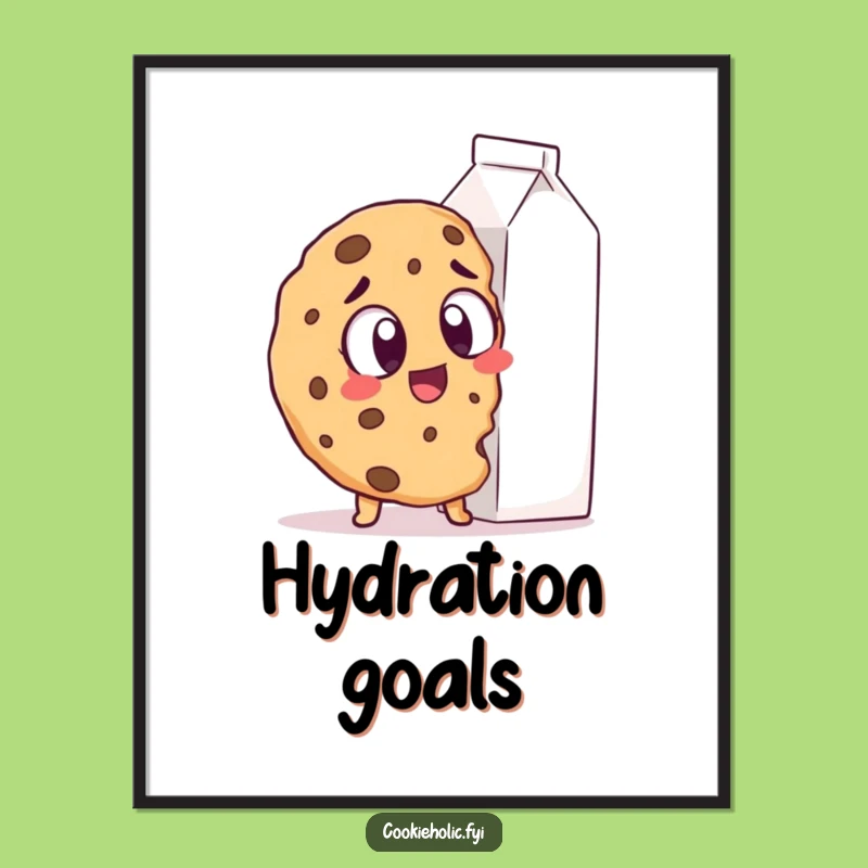 Funny Cookie Milk Digital Print: Hilarious Snack Art for Instant Humor, Perfect Funny Gift