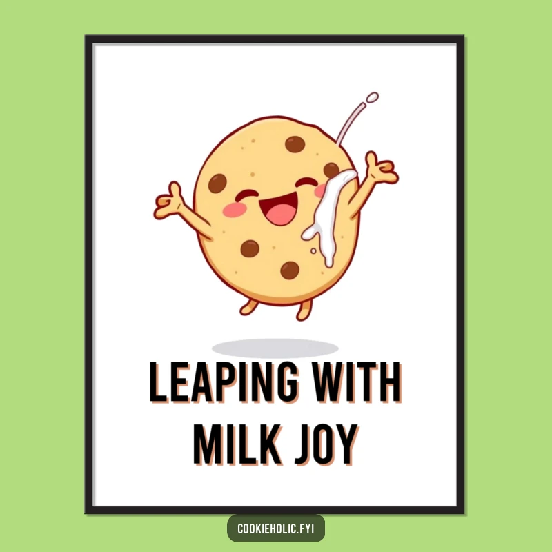 Funny Dunking Cookie Digital Art - Instant Joyful Leap Decor