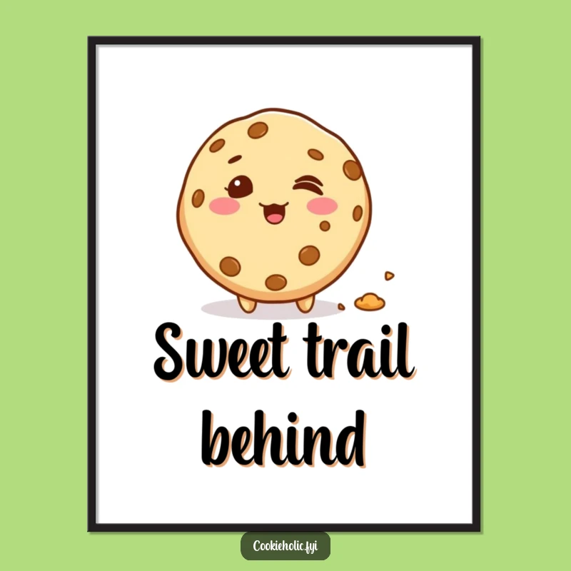 Funny Kawaii Cookie Crumbs Digital Art: Instant Snack Decor