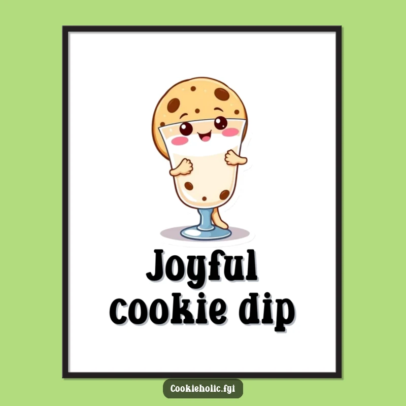 Funny Kawaii Cookie Dance Digital Art: Instant Cheer Gift
