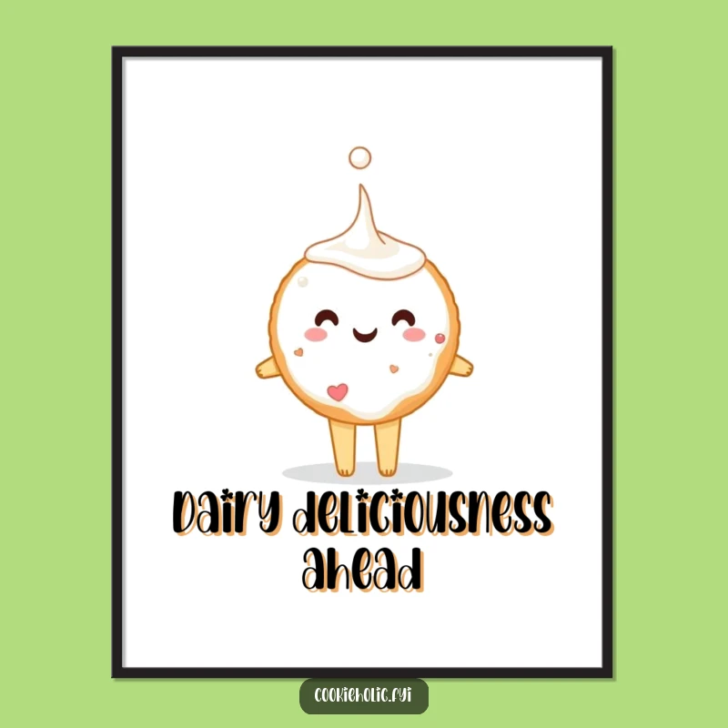 Funny Sugar Cookie Milk Digital Art: A Hilarious Instant Gift Download