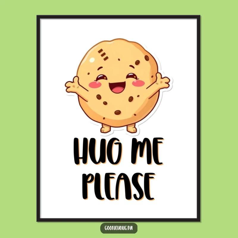 Funny Hugging Cookie Digital Art - Instant Joy for Your Walls