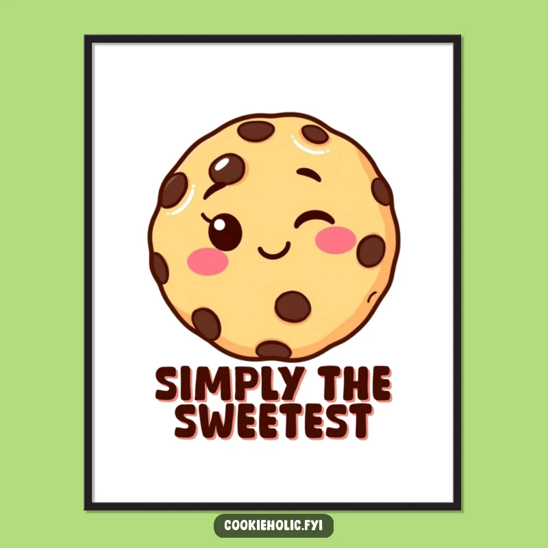 Funny Winking Cookie Digital Art - Instant Humorous Decor for Your Walls