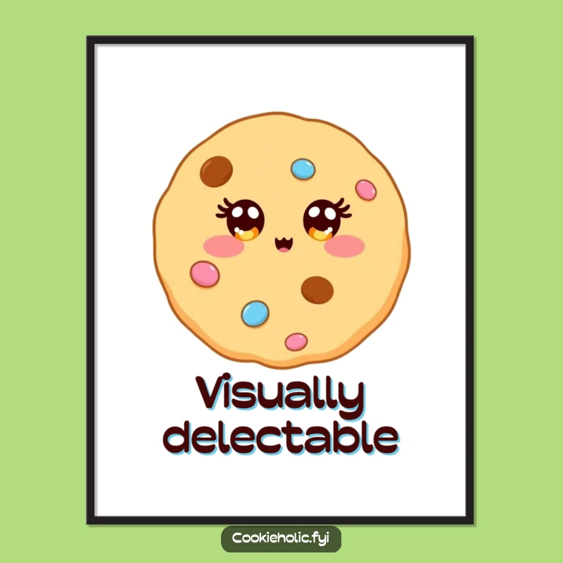Funny Kawaii Cookie Sparkle Digital Art: Dazzling Character Download, Instant Funny Gift