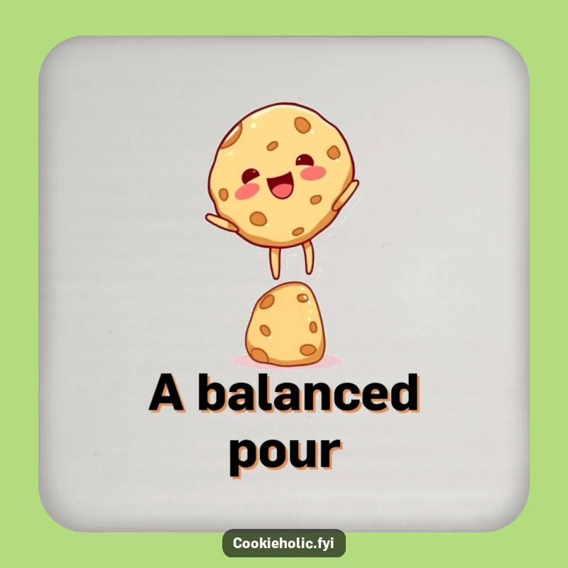 Funny Cookie Character Coaster: Delightful Balancing Act, Hilarious Gift for Table Protection
