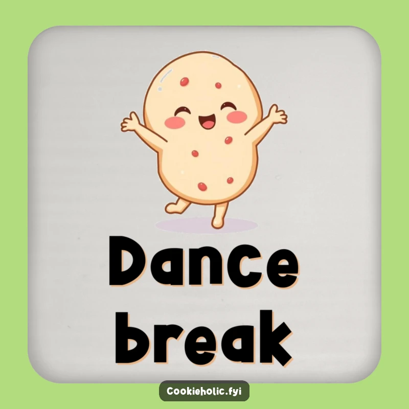 Funny Sugar Cookie Dance Coaster Set - Protect Surfaces with Joyful Flair