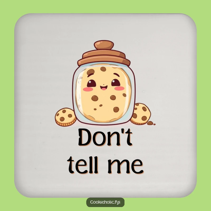 Funny Mischievous Cookie Coaster - Protect Your Surfaces with Humor