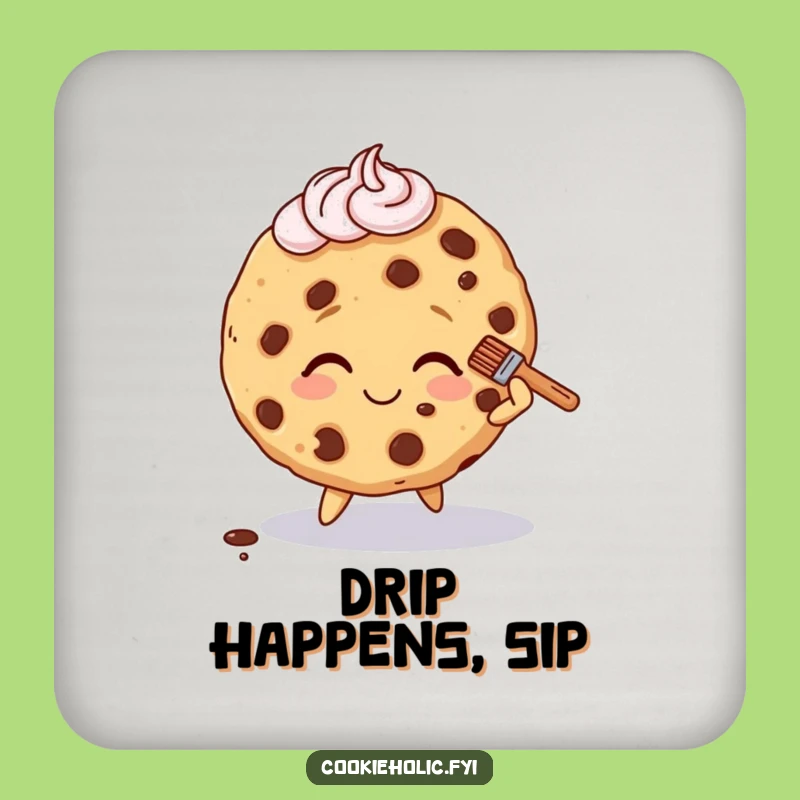 Funny Cookie Character Coaster - Protect Surfaces with Charming Resilience