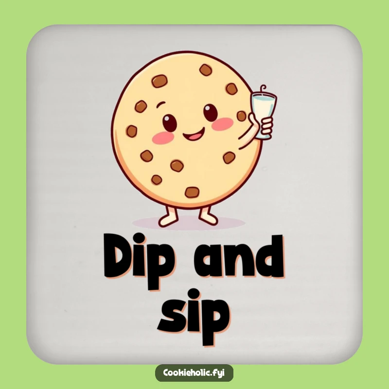 Funny Cookie Dancing Coaster: Happy Character Design, Perfect Funny Gift