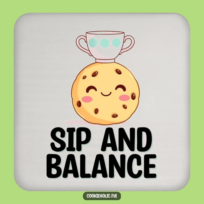 Funny Cookie Teacup Coaster Set - Gift for Sweet Drinkers