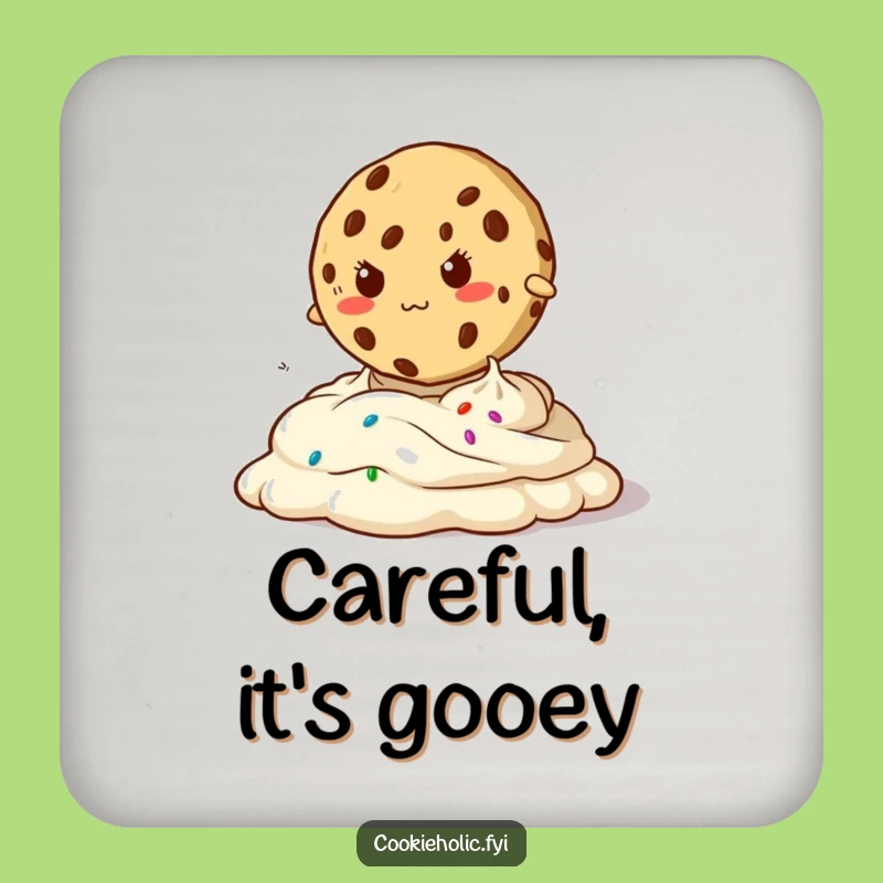 Funny Determined Cookie Coaster - Protect Your Table with Grit