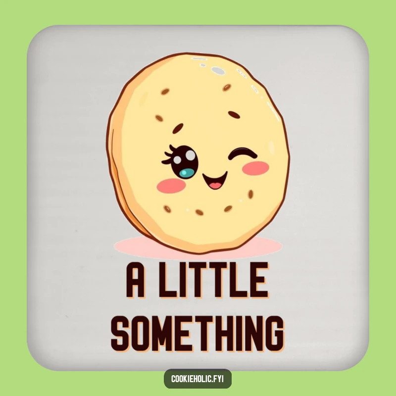Funny Kawaii Cookie Coaster: Chic Winking Shortbread, Perfect Gift for Sweet Table Protection!