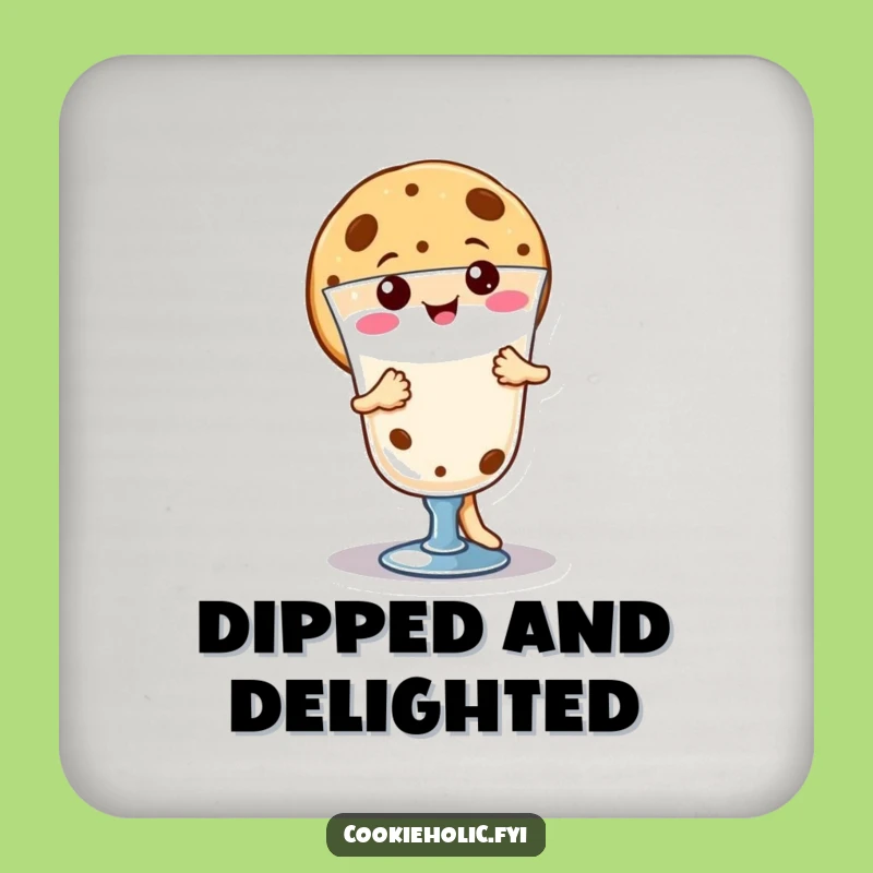 Funny Kawaii Cookie Dance Coaster Set: Protect Surfaces Humorously