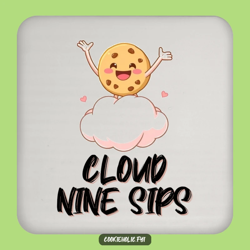 Funny Marshmallow Cloud Cookie Drink Coaster: Protect Surfaces With Joy, Perfect Gift