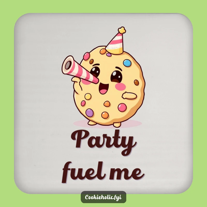 Funny Party Cookie Coaster: Protect Surfaces with Hilarious Cookie Blowing Horn