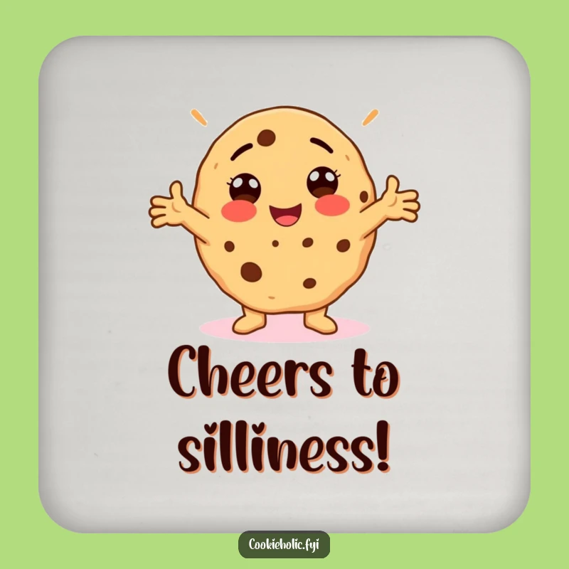 Funny Silly Cookie Pose Coaster: Add Fun to Your Tabletop