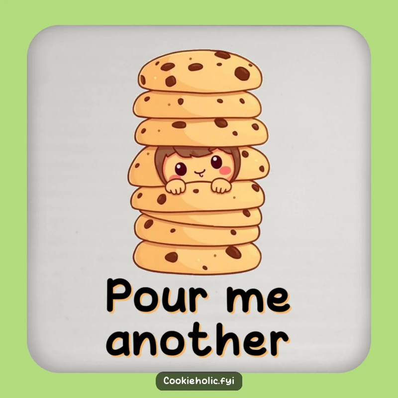 Funny Peek-a-Boo Cookie Coaster: Protect Surfaces with Playful Charm!