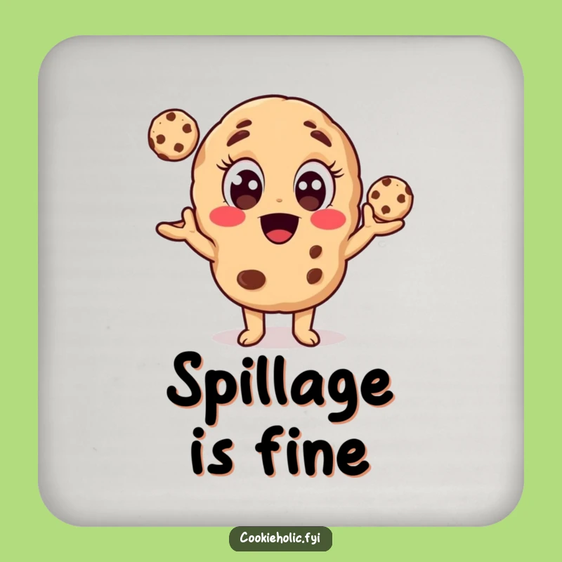 Funny Cookie Juggler Drink Coaster: Protect Surfaces With This Hilarious Treat, Perfect Gift