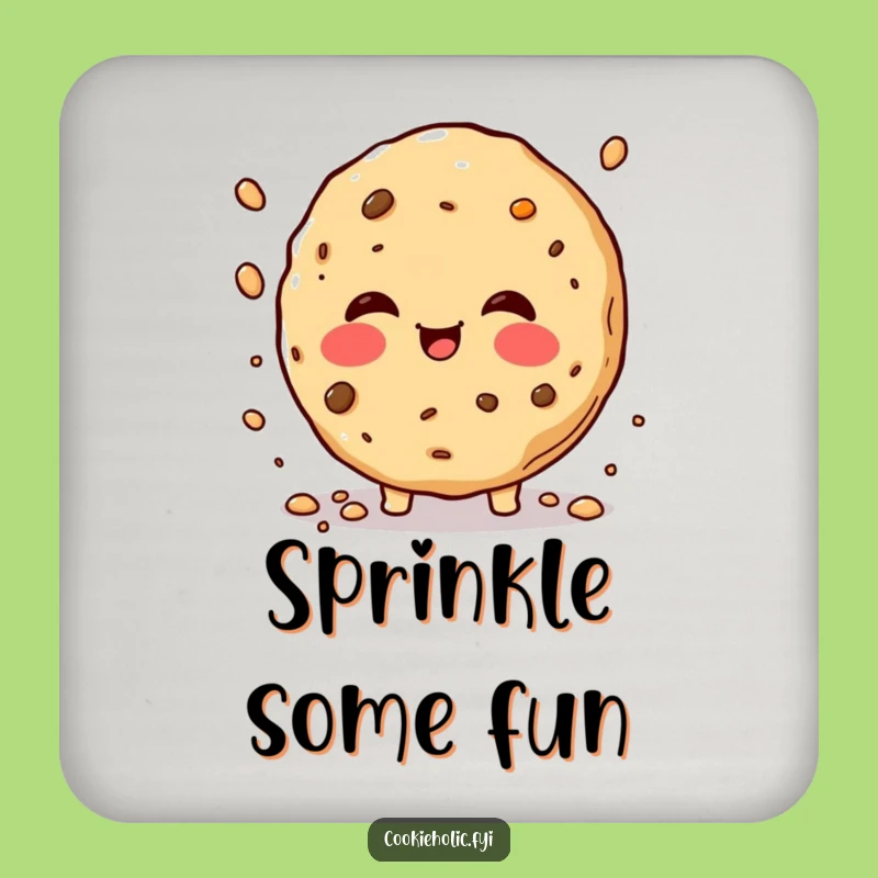 Funny Rosy Cheeks Cookie Coasters - Protect Surfaces with Joyful Crumb Style