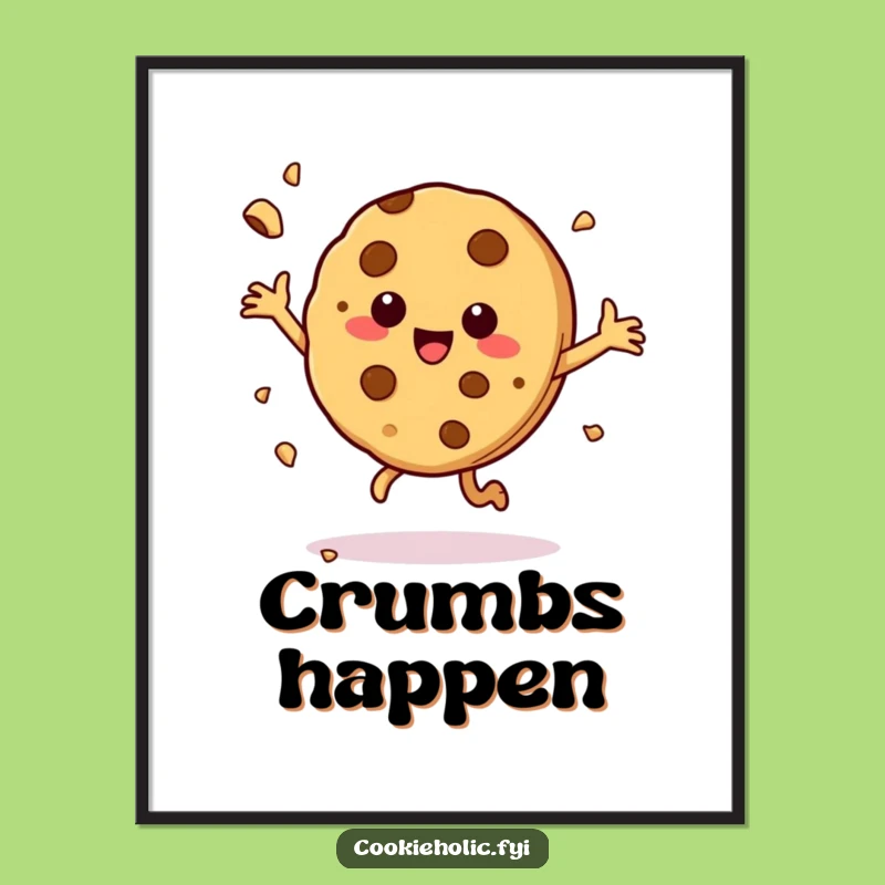 Funny Cookie Dance Poster: Vibrant Wall Art, Perfect for Cookie Lovers' Funny Gift!