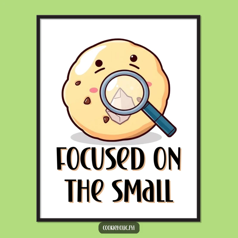 Funny Cookie Microscope Poster: Wall Art for the Sweetly Curious