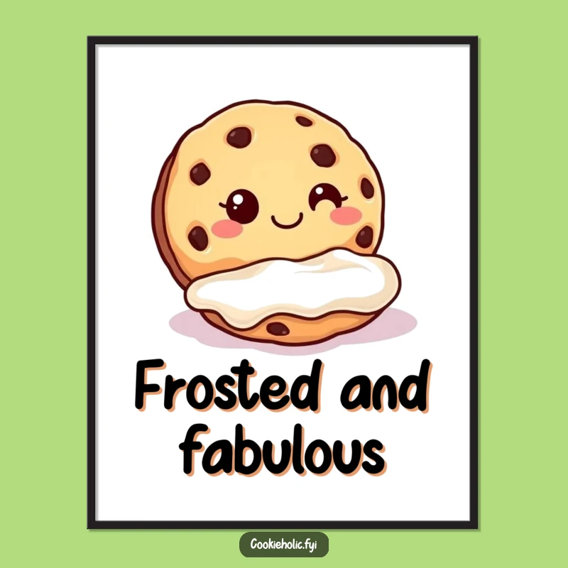 Funny Cookie Frosting Poster: Sweet Art Print for Any Decor, Perfect Gift
