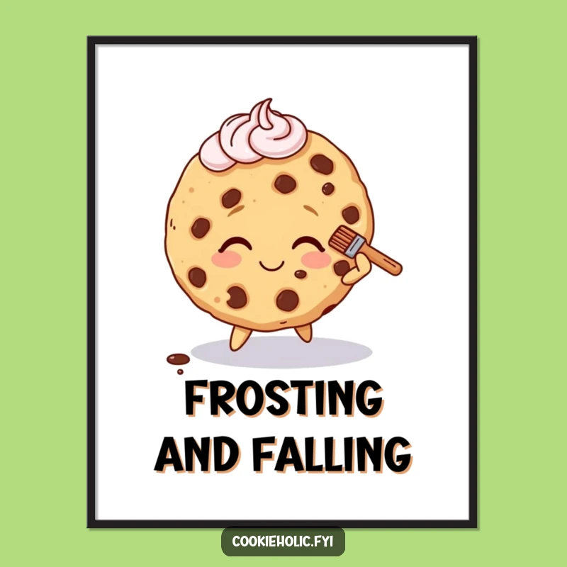 Funny Cookie Character Poster - Art of Resilience and Smiles